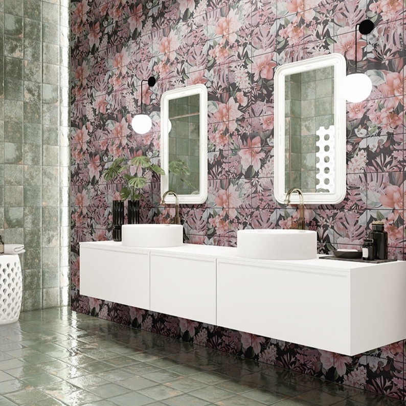 Mural Roses 120x120 - Emisan Azulejos España
