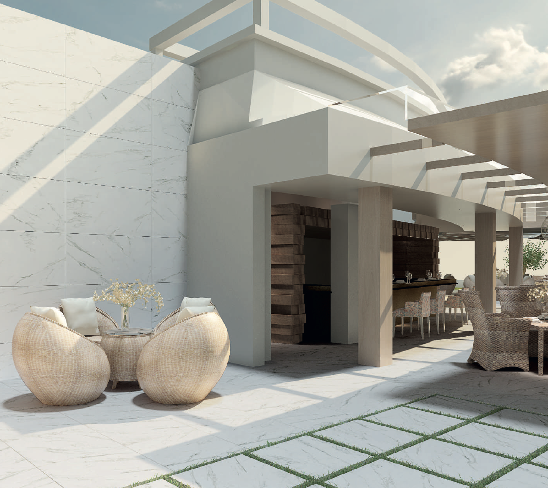 Exterior con productos Emisan