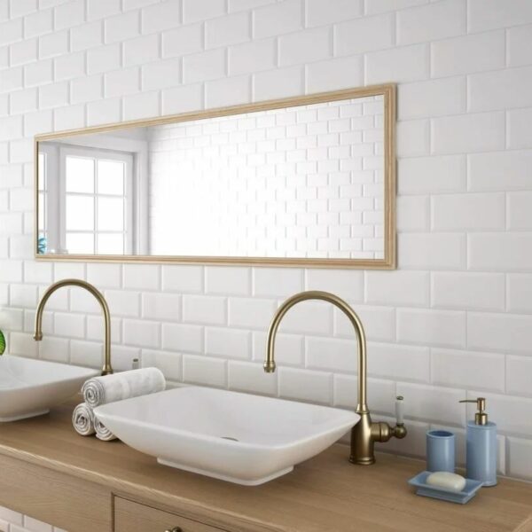 Blanco Brillo Biselado 10x20 - Emisan Azulejos