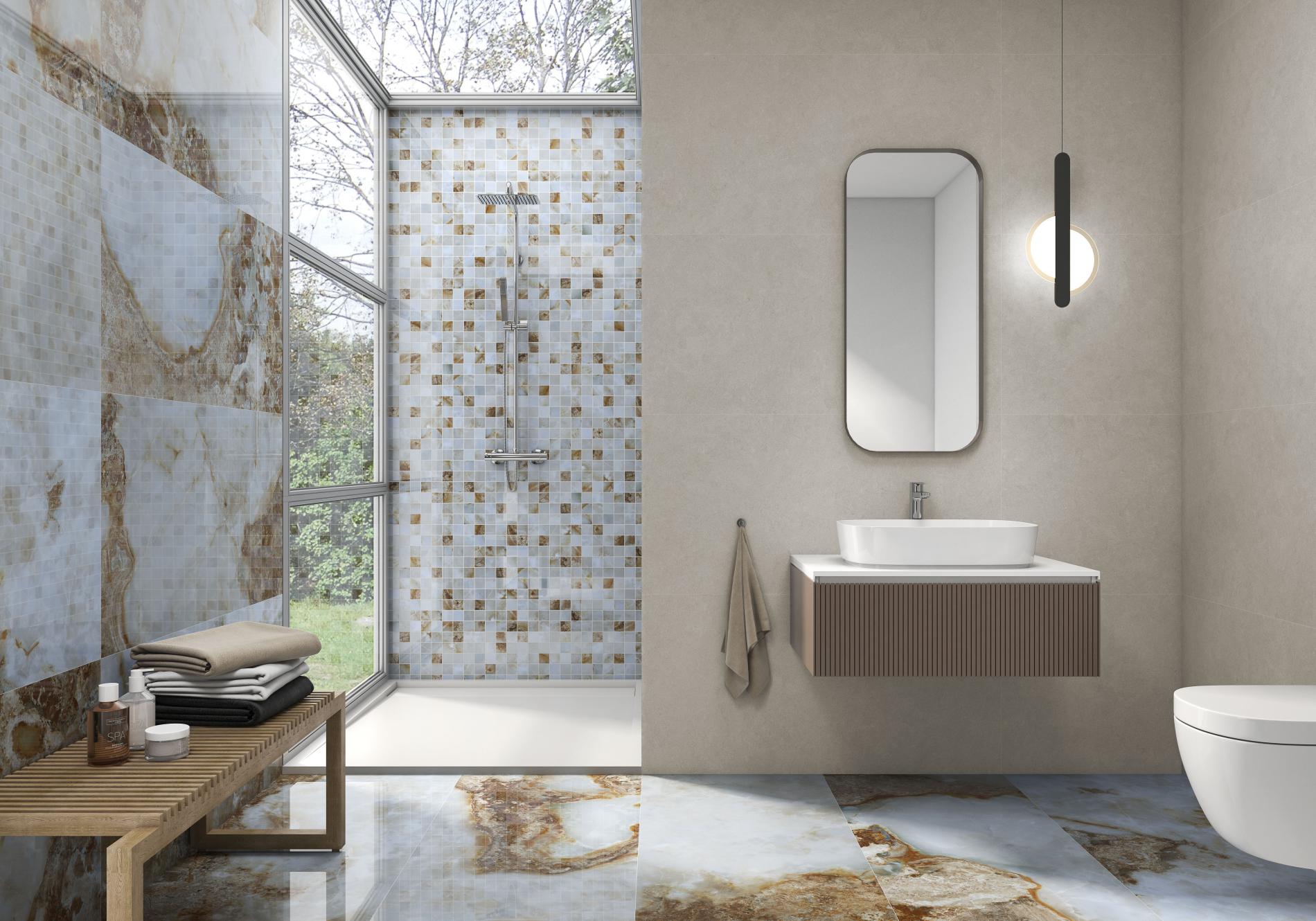 Lux Danae Esmeralda 60X120 - Pamesa - Banheiros Revestimento Lux Danae Esmeralda 60x120 - Emisan Azulejos