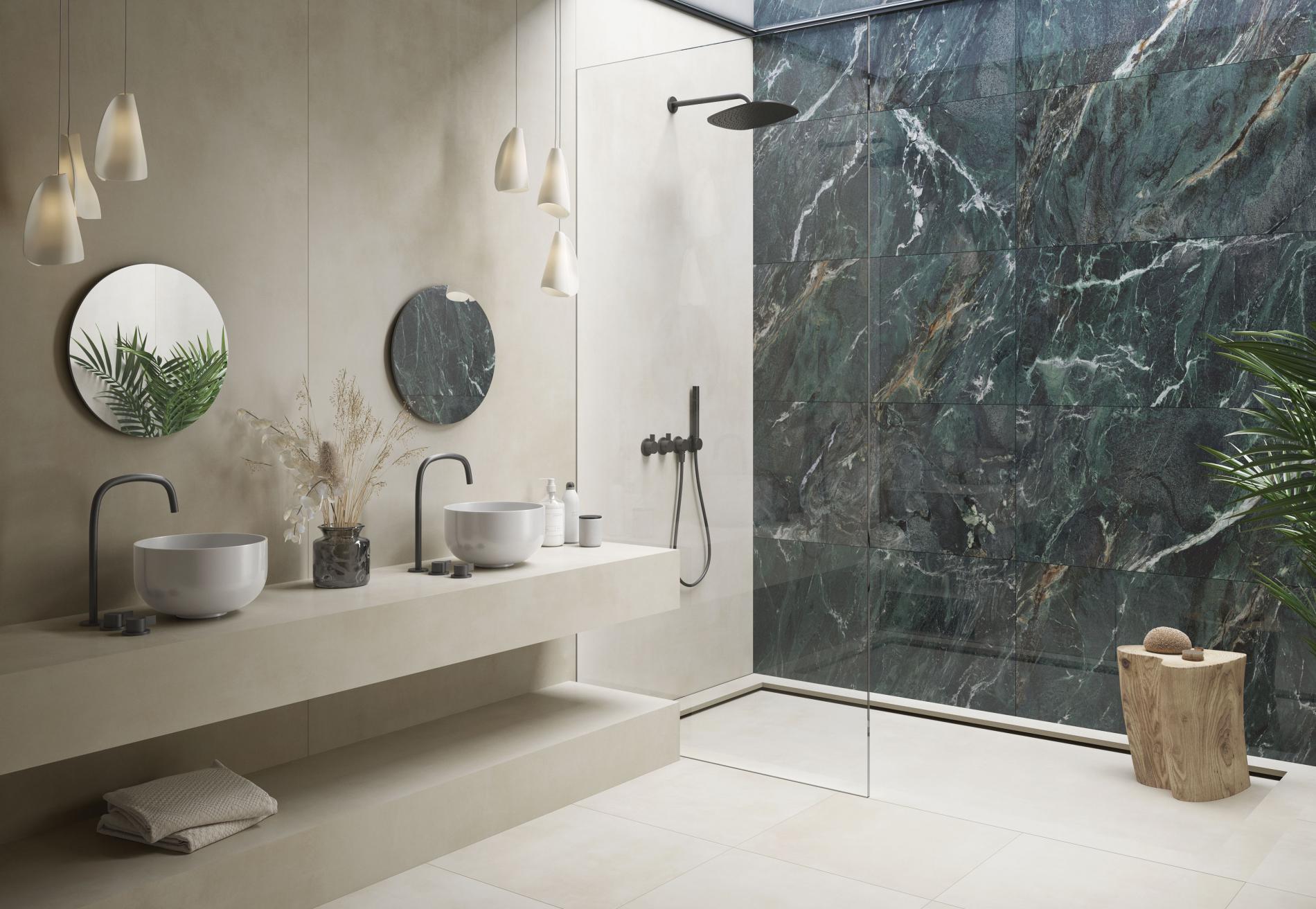 Lux Euphoria Green 60X120 - Pamesa - Ambiente Revestimento Euphoria Green 60x120 - Emisan Azulejos