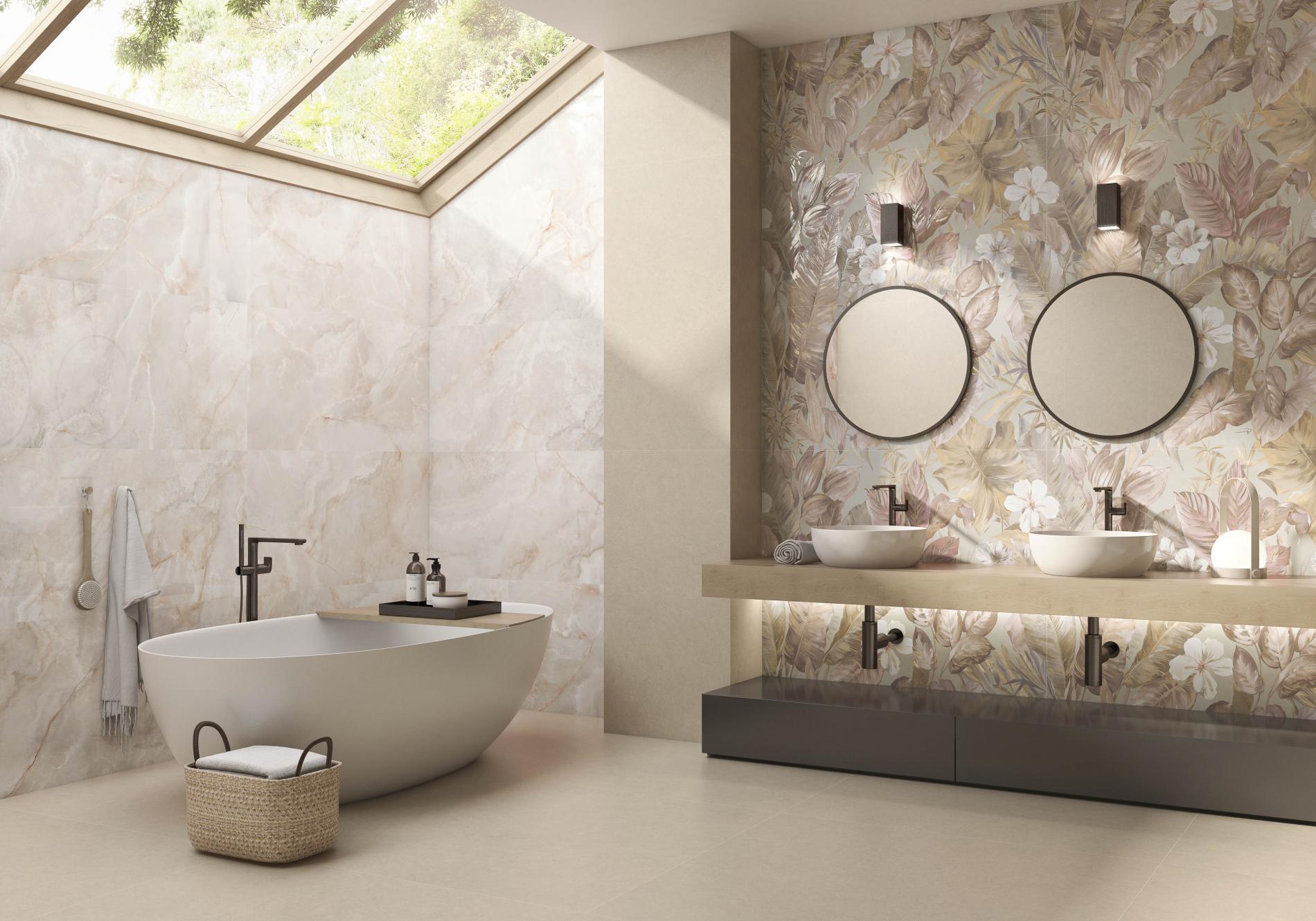 Lux Noor Peach 60X120 - Pamesa - Ambiente Revestimento Noor Peach 60x120 - Emisan Azulejos