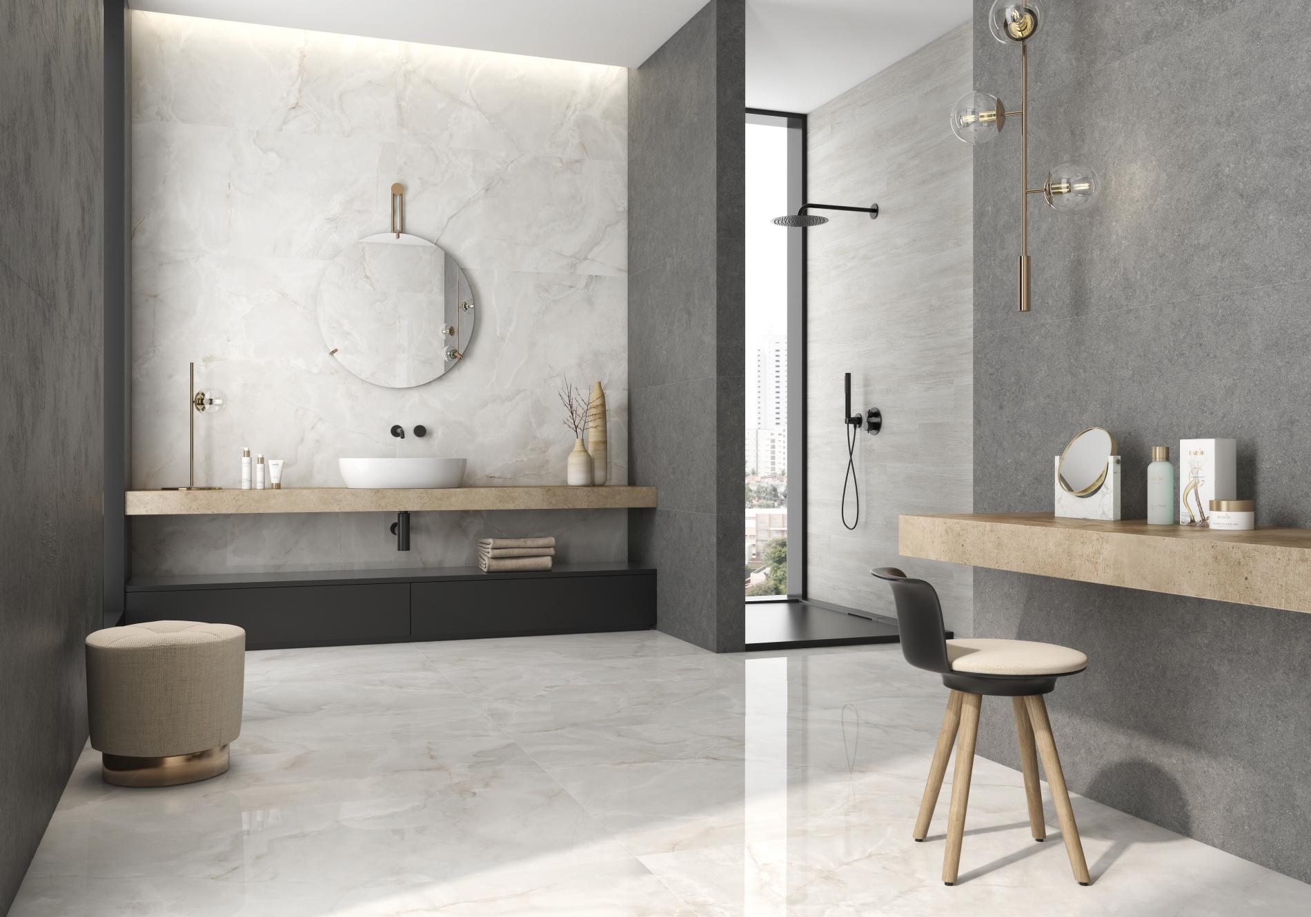 Lux Noor White 60X120 - Pamesa - Ambiente Revestimento Noor White 60x120 - Emisan Azulejos