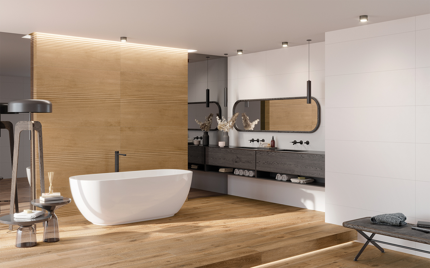 Naturwood Concept Brandy 40x120 - Keraben - Ambiente Revestimento Naturwood Concept Brandy 40x120 - Emisan Azulejos Portugal