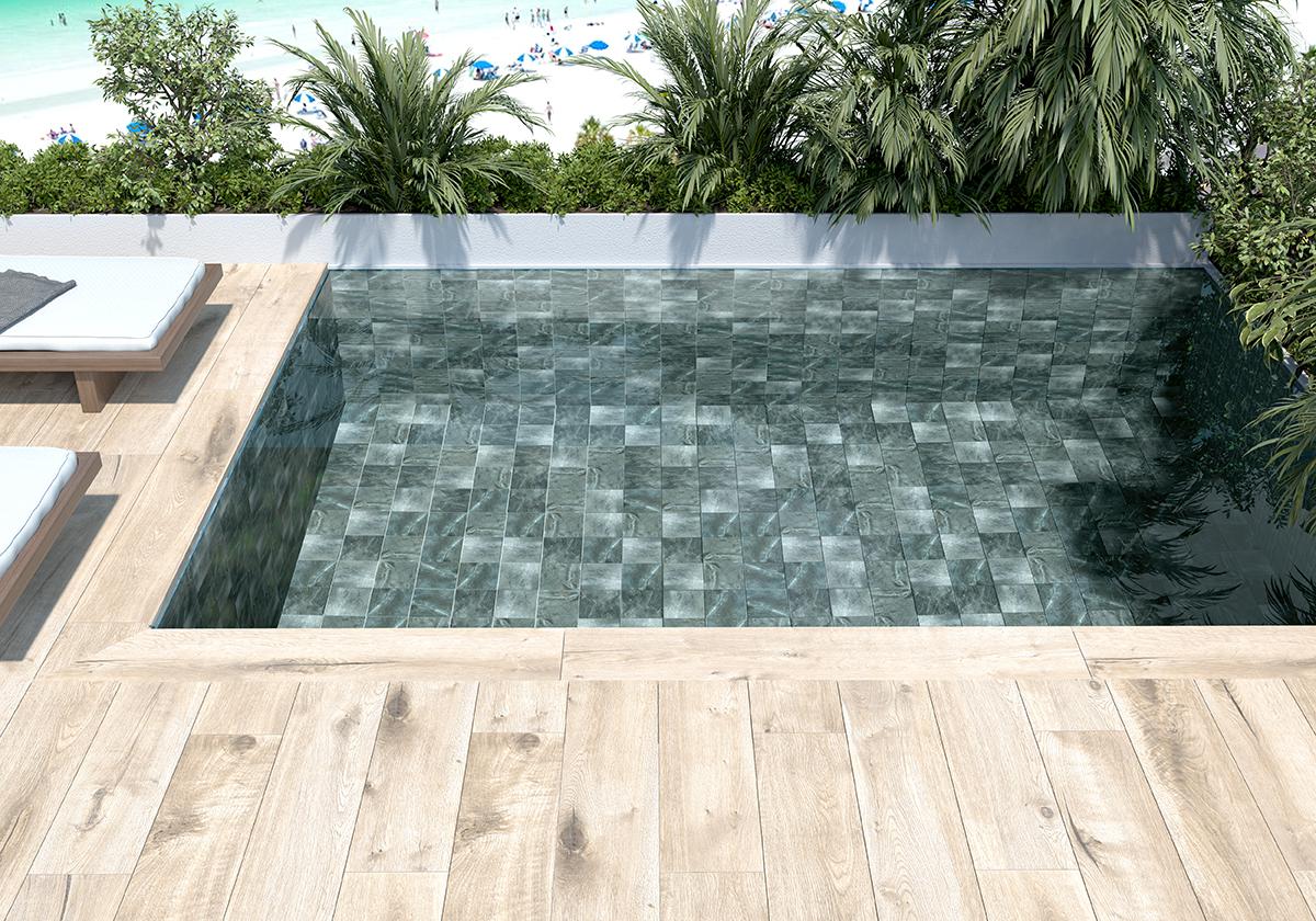 Slate Way Green 15x15 - Pamesa - Piscinas Slate Way Green 15x15 - Emisan Azulejos