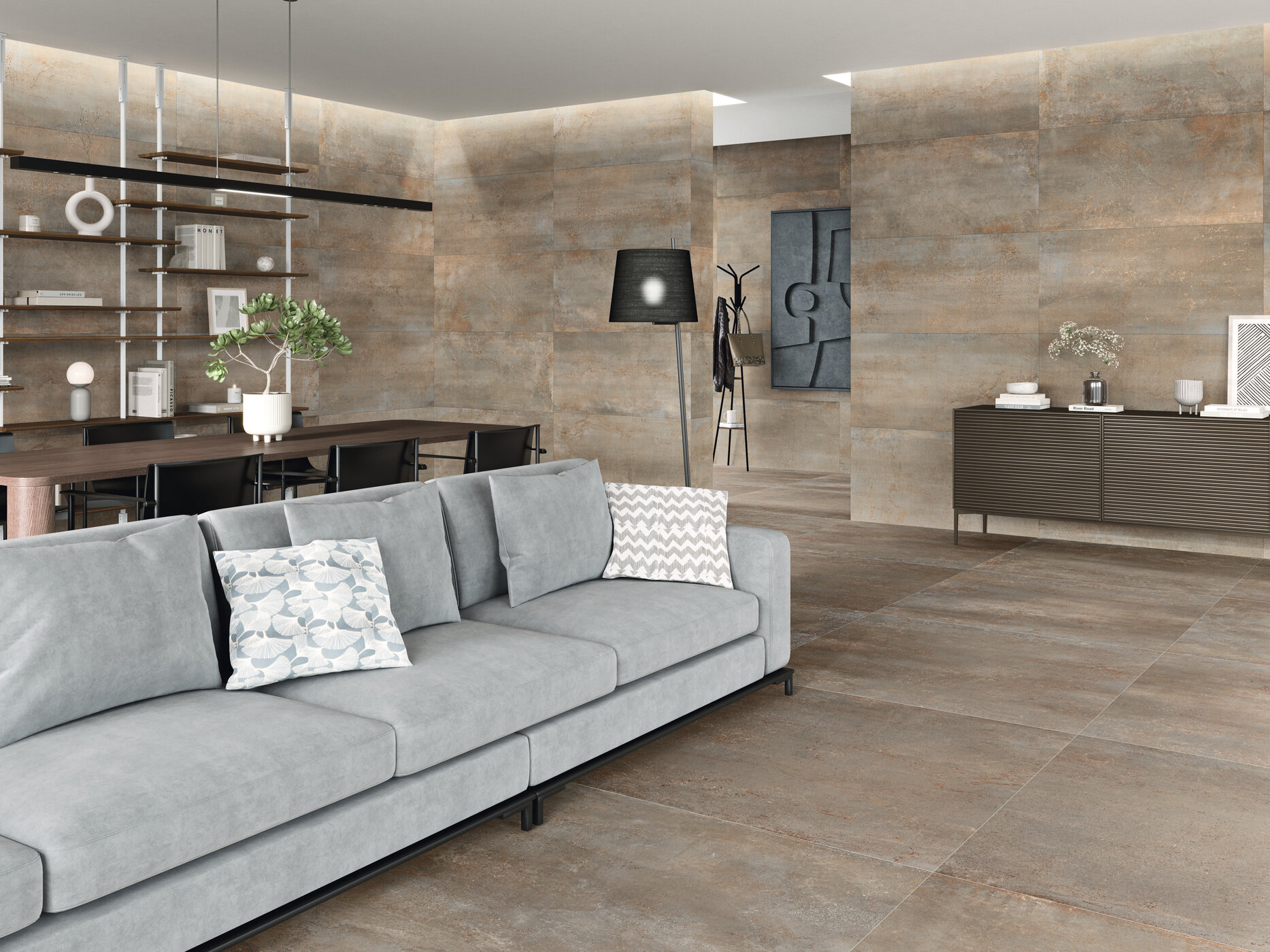 Rhodium Brass 60x120 - Benadresa - Ambiente Rhodium Brass 60x120 - Emisan Azulejos